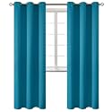 BGment Peacock Blue Blackout Curtains for Living Room 84 Inch - 2 Panels