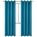BGment Peacock Blue Blackout Curtains for Living Room 84 Inch - 2 Panels