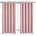 BGment Pink Room Darkening Curtains 63 Inch for Bedroom - 2 Panels