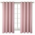 BGment Pink Room Darkening Curtains 63 Inch for Bedroom - 2 Panels