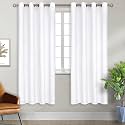 BGment Pure White Room Darkening Curtains 72 Inch for Bedroom - 2 Panels