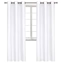 BGment Pure White Room Darkening Curtains 84 Inch for Living Room 2 Panels
