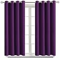 BGment Purple Blackout Curtains for Bedroom 54 Inch Long - 2 Panels