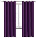 BGment Purple Blackout Curtains for Bedroom 72 Inch Long - 2 Panels