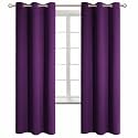 BGment Purple Blackout Curtains for Bedroom 72 Inch Long - 2 Panels