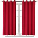 BGment Red Blackout Curtains for Bedroom 54 Inch Long - 2 Panels