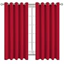 BGment Red Blackout Curtains for Bedroom 63 Inch Long - 2 Panels