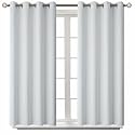 BGment Room Darkening Curtains 45 Inches Long - Grommet Thermal Insulated Drapes Window Treatment Curtains for Bedroom, 2 Panels, 52 x 45 Inch, Greyish White