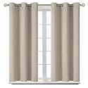 BGment Room Darkening Curtains 54 Inches Long - Grommet Thermal Insulated Drapes Window Treatment Curtains for Bedroom, 2 Panels, 38 x 54 Inch, Camel