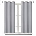BGment Room Darkening Curtains 54 Inches Long - Grommet Thermal Insulated Drapes Window Treatment Curtains for Bedroom, 2 Panels, 38 x 54 Inch, Light Grey