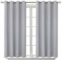 BGment Room Darkening Curtains 54 Inches Long - Grommet Thermal Insulated Drapes Window Treatment Curtains for Bedroom, 2 Panels, 52 x 54 Inch, Light Grey