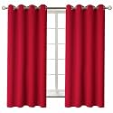 BGment Room Darkening Curtains 63 Inches Long - Grommet Thermal Insulated Drapes Window Treatment Curtains for Bedroom, 2 Panels, 52 x 63 Inch, Red