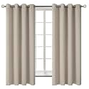 BGment Room Darkening Curtains 63 Inches Long - Grommet Thermal Insulated Drapes Window Treatment Curtains for Bedroom, 2 Panels, 52 x 63 Inch, Camel