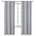 BGment Room Darkening Curtains 72 Inches Long - Grommet Thermal Insulated Drapes Window Treatment Curtains for Bedroom, 2 Panels, 42 x 72 Inch, Light Grey