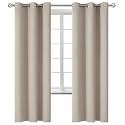 BGment Room Darkening Curtains 72 Inches Long - Grommet Thermal Insulated Drapes Window Treatment Curtains for Bedroom, 2 Panels, 42 x 72 Inch, Camel