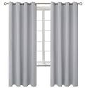 BGment Room Darkening Curtains 72 Inches Long - Grommet Thermal Insulated Drapes Window Treatment Curtains for Bedroom, 2 Panels, 52 x 72 Inch, Light Grey