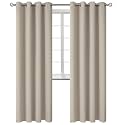 BGment Room Darkening Curtains 84 Inches Long - Grommet Thermal Insulated Drapes Window Treatment Curtains for Bedroom, 2 Panels, 52 x 84 Inch, Camel