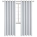 BGment Room Darkening Curtains 84 Inches Long - Grommet Thermal Insulated Drapes Window Treatment Curtains for Bedroom, 2 Panels, 70 x 84 Inch, Greyish White