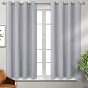 BGment Room Darkening Curtains for Bedroom - Grommet Thermal Insulated Window Treatments Light Blocking Curtains for Living Room, Set of 2 Panels, Each 46 x 54 Inch, Light Grey