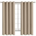 BGment Sand Room Darkening Curtains 63 Inch for Bedroom - 2 Panels