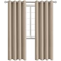 BGment Sand Room Darkening Curtains 84 Inch for Living Room - 2 Panels