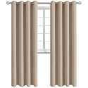 BGment Sand Room Darkening Curtains 95 Inch for Living Room - 2 Panels