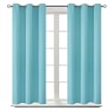 BGment Short Curtains for Small Window 45 Inch Long - Baby Blue 2 Panels