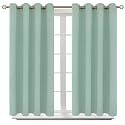 BGment Short Curtains for Small Window 45 Inch Long - Frosty Green 2 Panels