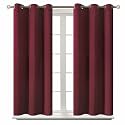 BGment Short Curtains for Small Window 45 Inch Long - Burgundy 2 Panels