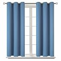 BGment Short Curtains for Small Window 45 Inch Long - Denim Blue 2 Panels