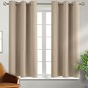 BGment Short Curtains for Small Window 45 Inch Long - Sand 2 Panels