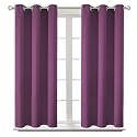 BGment Short Curtains for Small Window 45 Inch - Eggplant Purple 2 Panels