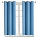 BGment Short Curtains for Small Window 45 Inch Long - Sky Blue 2 Panels