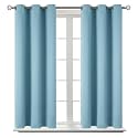 BGment Short Curtains for Small Window 45 Inch Long - Greyish Blue 2 Panels