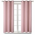 BGment Short Curtains for Small Window 45 Inch Long - Pink 2 Panels