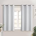 BGment Short Curtains for Small Window 45 Inch - Greyish White 2 Panels