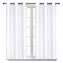 BGment Short Curtains for Small Window 54 Inch Long - Pure White 2 Panels