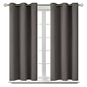 BGment Short Curtains for Small Window 54 Inch Long - Grey 2 Panels