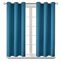 BGment Short Curtains for Small Window 54 Inch Long - Steel Blue 2 Panels