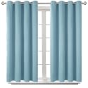 BGment Short Curtains for Small Window 54 Inch Long - Greyish Blue 2 Panels