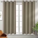 BGment Short Curtains for Small Window 54 Inch Long - Cocoa 2 Panels