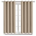 BGment Short Curtains for Small Window 54 Inch Long - Sand 2 Panels