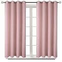 BGment Short Curtains for Small Window 54 Inch Long - Pink 2 Panels