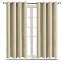 BGment Short Curtains for Small Window 54 Inch Long - Beige 2 Panels