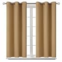 BGment Short Curtains for Small Window 54 Inch Long - Khaki 2 Panels
