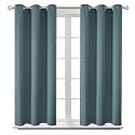 BGment Short Curtains for Small Window 54 Inch Long - Stone Blue 2 Panels