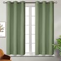 BGment Short Curtains for Small Window 54 Inch Long - Grass Green 2 Panels