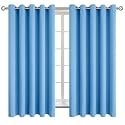 BGment Sky Blue Room Darkening Curtains 63 Inch for Bedroom - 2 Panels