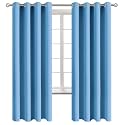 BGment Sky Blue Room Darkening Curtains 72 Inch for Bedroom - 2 Panels