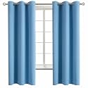 BGment Sky Blue Room Darkening Curtains 63 Inch for Bedroom - 2 Panels